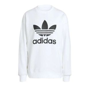adidas Originals Trefoil Crew Sweatshirt sz S * flawed retro